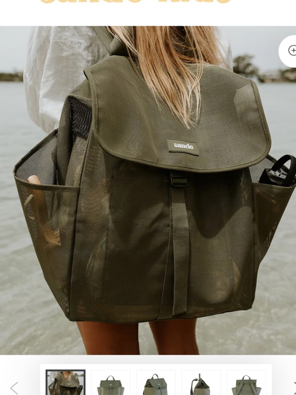 Sande beach bag mesh beach hauler